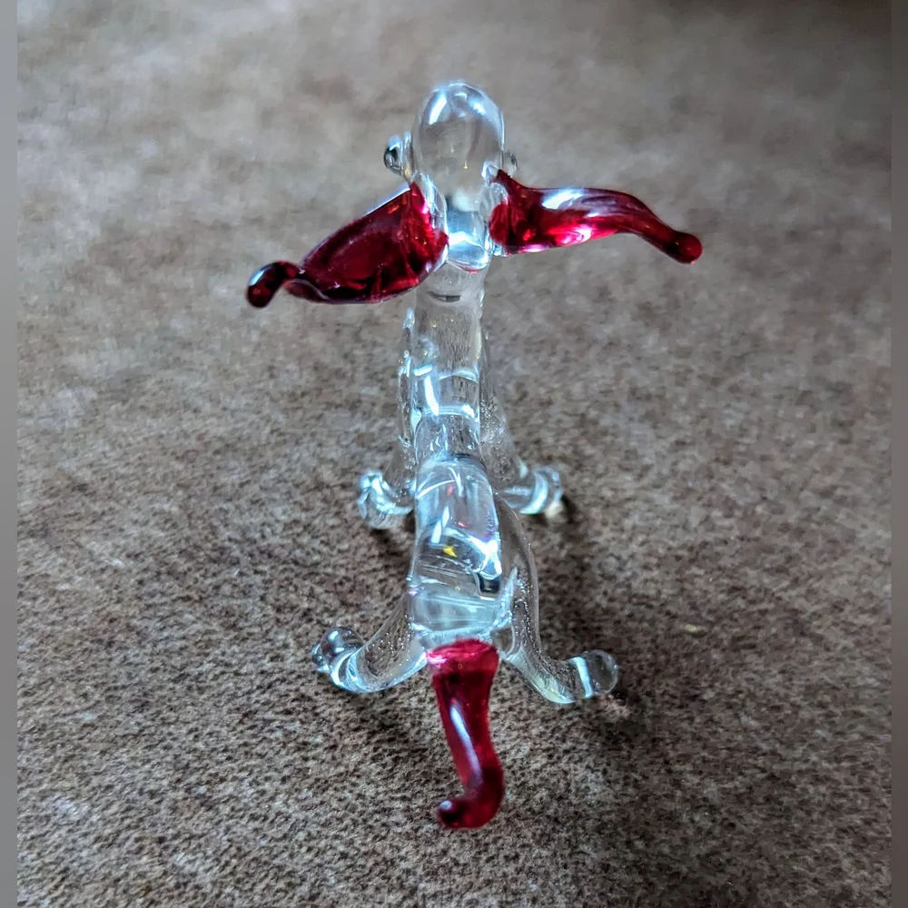 Glass Dog & Fire Hydrant With Little Green Dog - Picture 6 of 15